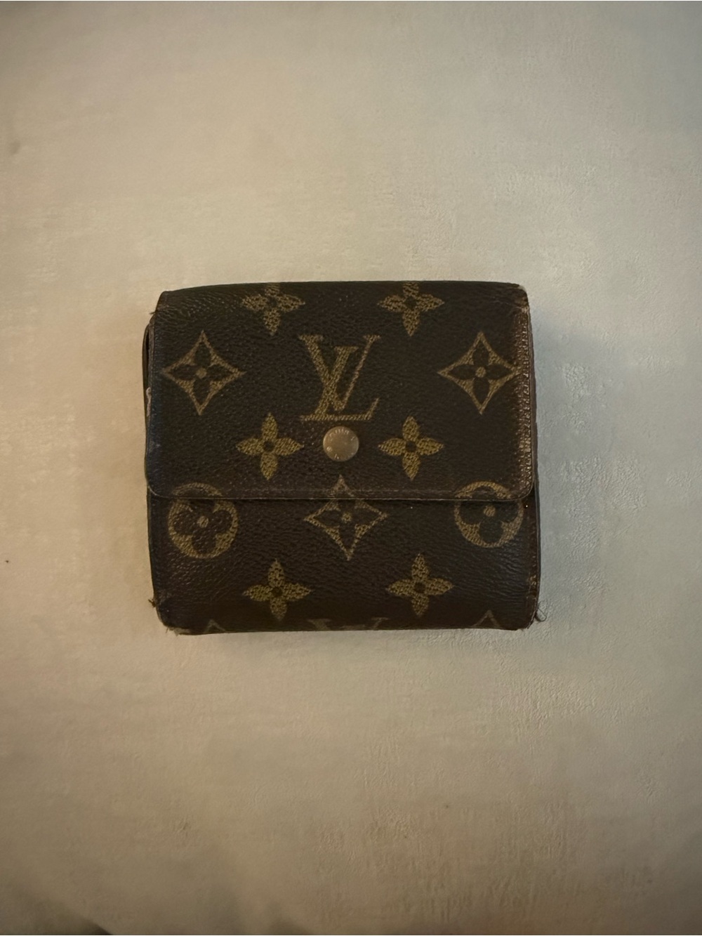 Louis Vuitton Monogram Canvas Small Fold Wallet in Brown